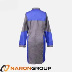 مانتو و شلوار کار زنانه سیلوری طوسی آبی