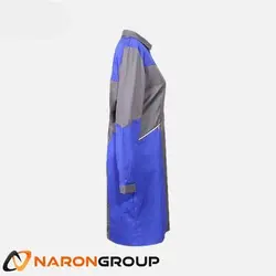 مانتو و شلوار کار زنانه سیلوری طوسی آبی