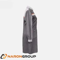 مانتو و شلوار کار زنانه طرح بوفالو طوسی استخوانی