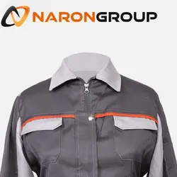 مانتو و شلوار کار زنانه طرح بوفالو طوسی استخوانی