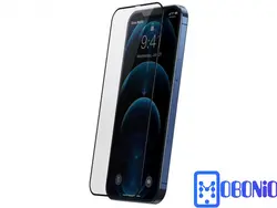 خرید ارزان محافظ صفحه نمایش شیشه ای ضد اشعه آیفون بیسوس 2 تایی Baseus 0.3mm Full Glass iPhone 12 Pro Max