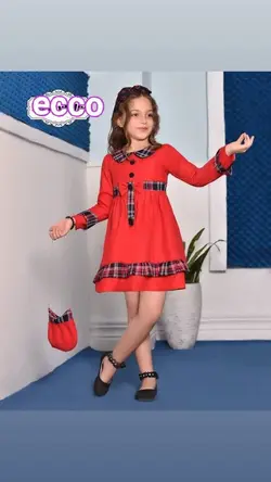 پیراهن دخترانه یلدایی - عمده فروشی لباس بچه‌گانه اکوبازار