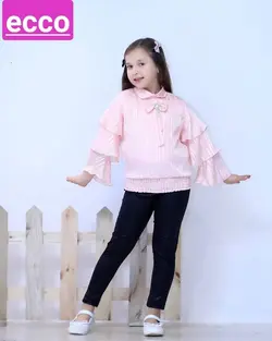 شومیز دخترانه حریر شیشه ای آستین کلوش - عمده فروشی لباس بچه‌گانه اکوبازار