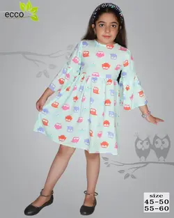 پیراهن نخی عروسکی دخترانه - عمده فروشی لباس بچه‌گانه اکوبازار