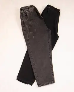 شلوار لی مام استایل کمر کش - عمده فروشی لباس بچه‌گانه اکوبازار