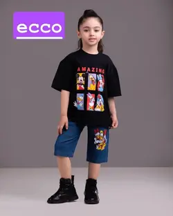 کراپ و شلوارک لی مدل مینی موس