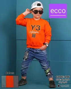 فروش عمده بلوز اسپرت بچه گانه داخل کرکی مدل y3 life style