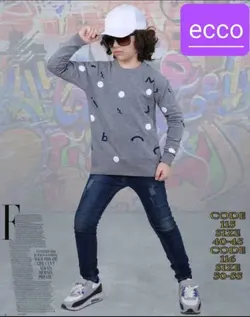 پخش عمده بلوز بافت پسرانه مدل دایره و حروف