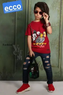 تیشرت اسپرت مدل میکی موس انیمیشن - عمده فروشی لباس بچه‌گانه اکوبازار