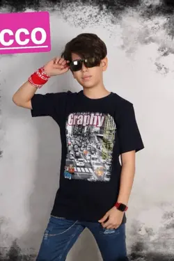 تیشرت پسرانه مدل graphy - عمده فروشی لباس بچه‌گانه اکوبازار