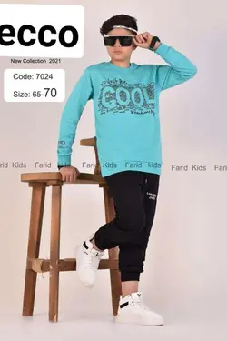 بلوز شلوار پسرانه طرح کول - عمده فروشی لباس بچه‌گانه اکوبازار