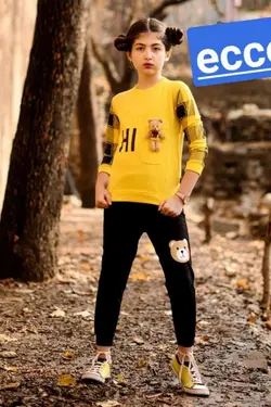 بلوز شلوار دخترانه مدل HI - عمده فروشی لباس بچه‌گانه اکوبازار