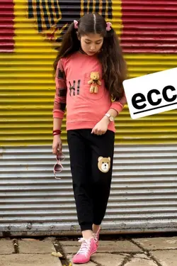 بلوز شلوار دخترانه مدل HI - عمده فروشی لباس بچه‌گانه اکوبازار