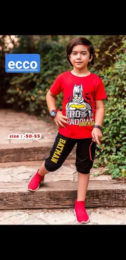 تیشرت شلوارک طرح بتمن - عمده فروشی لباس بچه‌گانه اکوبازار