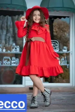 پیراهن دخترانه مدل ترنم - عمده فروشی لباس بچه‌گانه اکوبازار