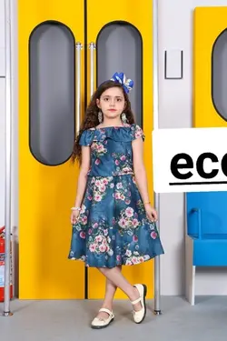 پیراهن نخی دخترانه - عمده فروشی لباس بچه‌گانه اکوبازار