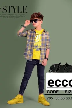 دوتیکه شومیز و تیشرت پسرانه کد 705 - عمده فروشی لباس بچه‌گانه اکوبازار