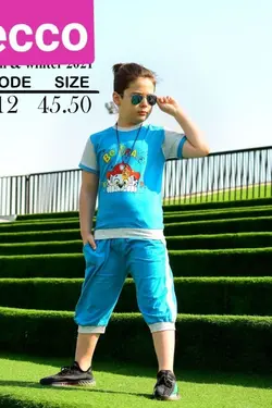 تیشرت شلوارک پسرانه مدل سگ بازیگوش - عمده فروشی لباس بچه‌گانه اکوبازار