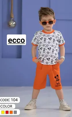 تیشرت شلوارک پسرانه کد 4024 - عمده فروشی لباس بچه‌گانه اکوبازار