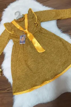 سارافون دخترانه آنغوره کراواتی - عمده فروشی لباس بچه‌گانه اکوبازار