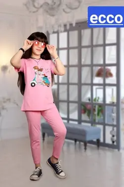 تیشرت ساپورت دخترانه کد 111 - عمده فروشی لباس بچه‌گانه اکوبازار