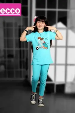 تیشرت ساپورت دخترانه کد 111 - عمده فروشی لباس بچه‌گانه اکوبازار