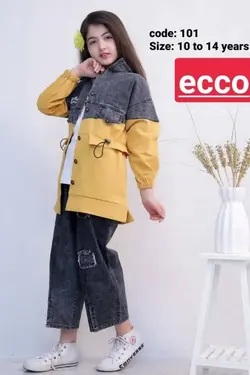 ست مانتو شلوار تیشرت دخترانه کد 101 - عمده فروشی لباس بچه‌گانه اکوبازار