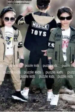 سه تیکه پسرانه کتان - عمده فروشی لباس بچه‌گانه اکوبازار