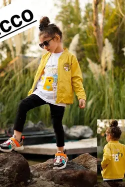 سه تیکه میکرو استر دار دخترانه - عمده فروشی لباس بچه‌گانه اکوبازار