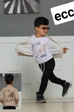 سه تیکه میکرو استر دار پسرانه - عمده فروشی لباس بچه‌گانه اکوبازار