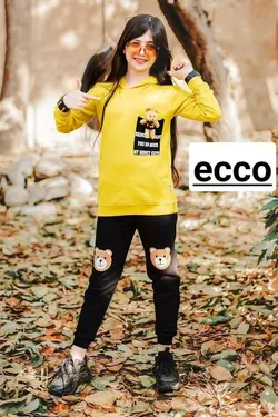 هودی شلوار دخترانه کد 1283 - عمده فروشی لباس بچه‌گانه اکوبازار