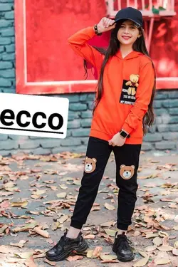 هودی شلوار دخترانه کد 1283 - عمده فروشی لباس بچه‌گانه اکوبازار