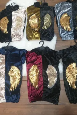 هودی شلوار دخترانه بال فرشته - عمده فروشی لباس بچه‌گانه اکوبازار