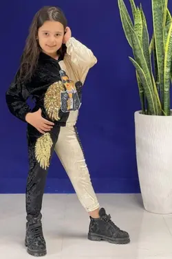 هودی شلوار دخترانه بال فرشته - عمده فروشی لباس بچه‌گانه اکوبازار