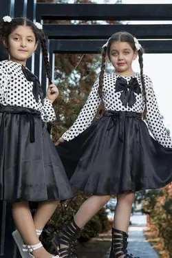 شومیز دامن پاپیون پلنگی - عمده فروشی لباس بچه‌گانه اکوبازار