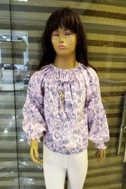 شومیز دخترانه طرح قلب - عمده فروشی لباس بچه‌گانه اکوبازار