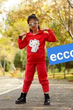 هودی شلوار مخمل دخترانه - عمده فروشی لباس بچه‌گانه اکوبازار