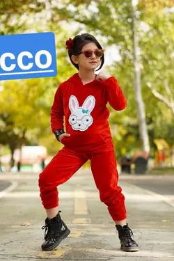 هودی شلوار مخمل دخترانه - عمده فروشی لباس بچه‌گانه اکوبازار