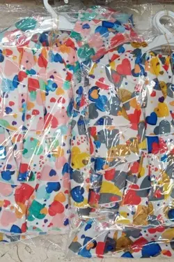 شومیز یقه کش پله ای توپی - عمده فروشی لباس بچه‌گانه اکوبازار