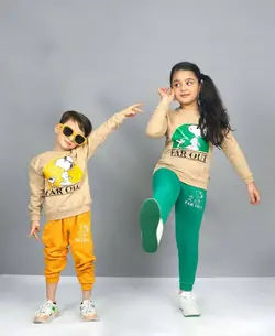 خرید عمده دورس لاکرا و شلوار طرح اسنوپی بچه گانه