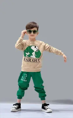 خرید عمده دورس لاکرا و شلوار طرح اسنوپی بچه گانه