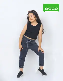 تولیدی شلوار لی اسپرت بچه گانه مدل کمر کش دمپا کش