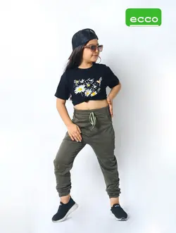 خرید عمده شلوار کتان اسپرت بچه گانه مدل کمر کش دمپا کش