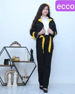 فروش عمده کت و شلوار دخترانه آستین مچ دار با پارچه سوپر مازراتی