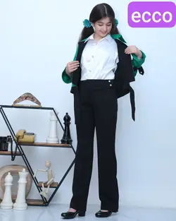 فروش عمده کت و شلوار دخترانه آستین مچ دار با پارچه سوپر مازراتی