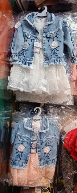 پخش عمده کت سارافون لی مجلسی دخترانه مدل گل برجسته