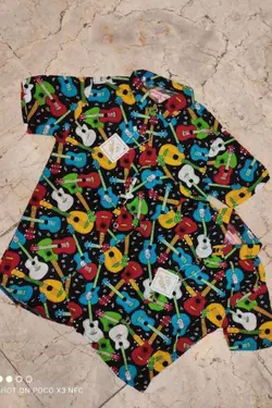 پیراهن هاوایی اسپرت مدل گیتار - عمده فروشی لباس بچه‌گانه اکوبازار