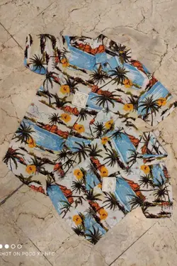 پیراهن هاوایی اسپرت مدل نخل - عمده فروشی لباس بچه‌گانه اکوبازار