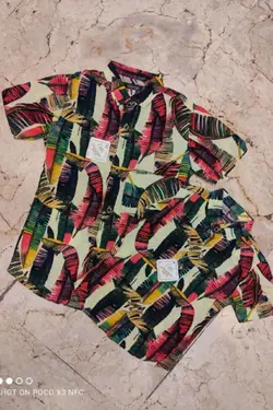 پیراهن هاوایی اسپرت مدل پر رنگی - عمده فروشی لباس بچه‌گانه اکوبازار