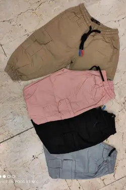 شلوارک کتان دورکش مدل 6 جیب - عمده فروشی لباس بچه‌گانه اکوبازار